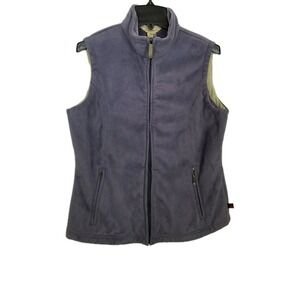 Woolrich Women Zip Up Faux Suede Vest Sz M Lilac Outdoor Casual